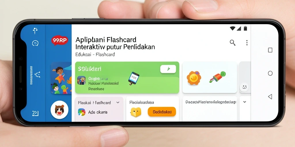 Antarmuka aplikasi 99RP yang interaktif dan educational.