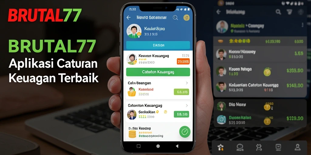 Tampilan antarmuka aplikasi Catatan Keuangan BRUTAL77 yang mudah digunakan.