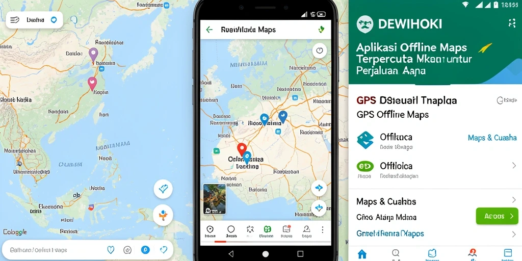 Antarmuka DEWIHOKI menampilkan peta offline yang detail dan mudah digunakan.