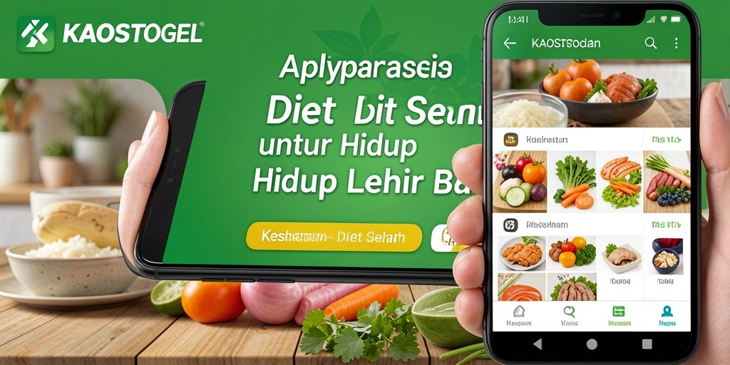 Tampilan antarmuka KAOSTOGEL yang ramah pengguna untuk Diet Sehat.
