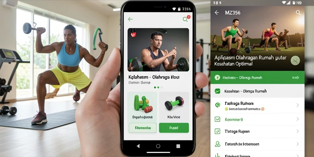 Antarmuka aplikasi MZ356 menampilkan program latihan yang intuitif dan mudah dipahami.