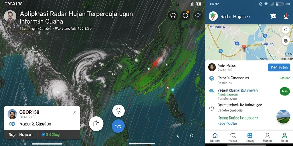 Antarmuka OBOR138 menampilkan radar hujan secara jelas dan informatif.