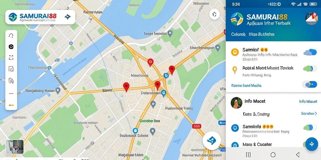 Antarmuka aplikasi SAMURAI88 yang menampilkan informasi lalu lintas real-time.