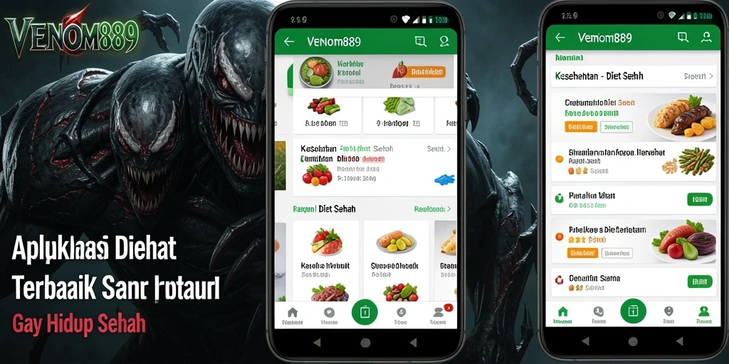 Antarmuka aplikasi VENOM889 untuk Diet Sehat yang menarik dan user-friendly.