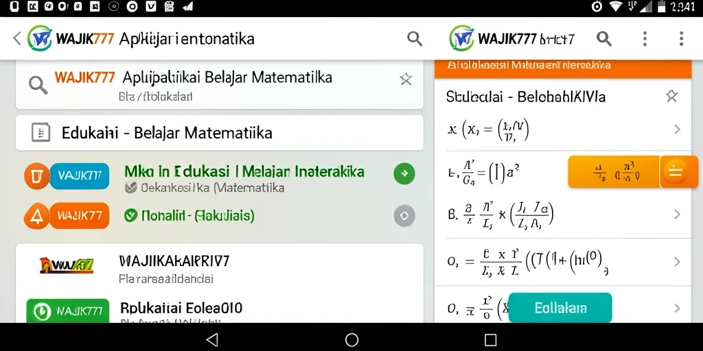 Tampilan antarmuka aplikasi WAJIK777 yang menarik dan interaktif.