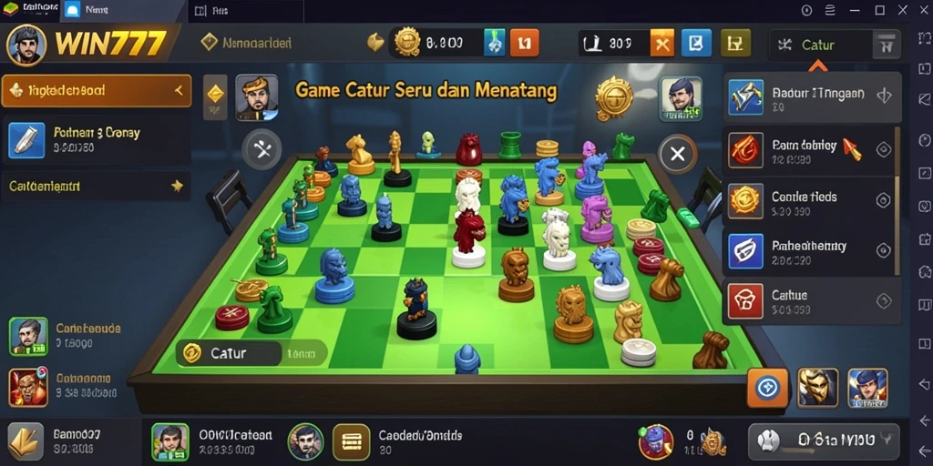 Tampilan antarmuka permainan Catur WIN777 yang menarik.